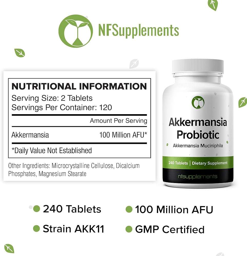 Akkermansia Muciniphila Probiotic 240 Tablets (4 Month Supply) - 100 Million AFU Researched Strain AKK11 - Supports Digestive Health & Gut Lining - GMP Certified (240, Akkermansia Muciniphila) - Image 8