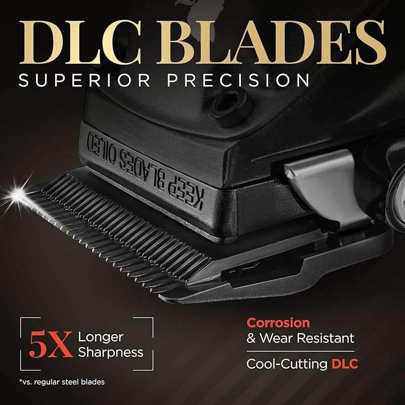 Fagaci Professional Hair Clippers for Men with Superior Precision, 5X Longer Sharpness Professional Barber Clippers Cordless with 2 Blades Fade & Taper, Brushless Motor Mens Hair Clipper Cordless Set - Image 7