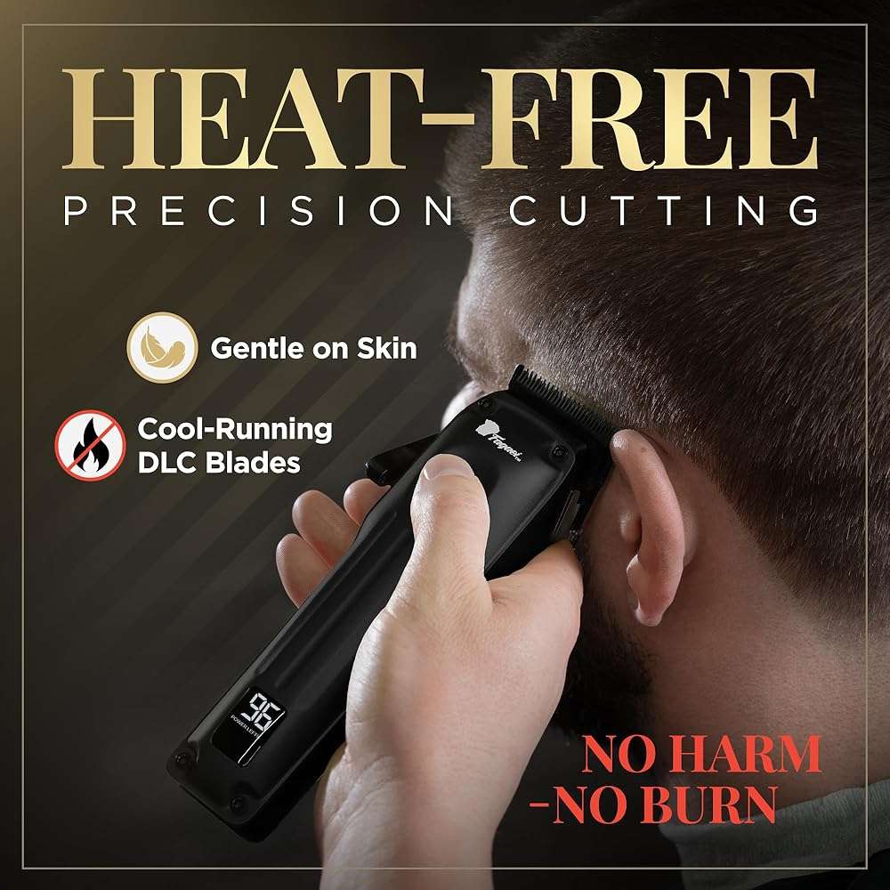 Fagaci Professional Hair Clippers for Men with Superior Precision, 5X Longer Sharpness Professional Barber Clippers Cordless with 2 Blades Fade & Taper, Brushless Motor Mens Hair Clipper Cordless Set - Image 8