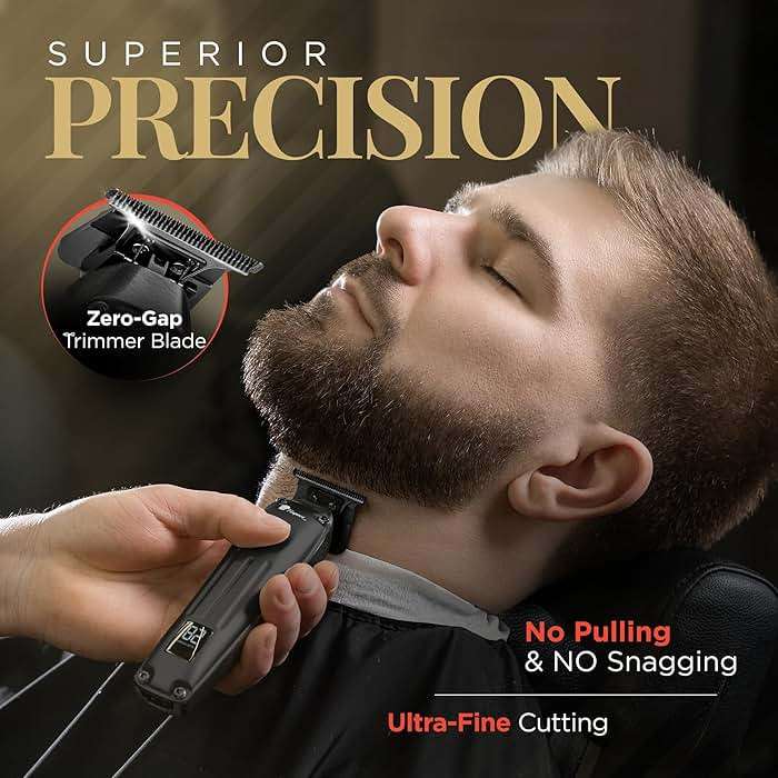 Fagaci Professional Hair Clippers for Men with Superior Precision, Brushless Motor Barber Clippers and Trimmers Set, 5X Longer Sharpness Hair Cutting Kit, Mens Haircut Cordless Clipper for Barber - Image 5