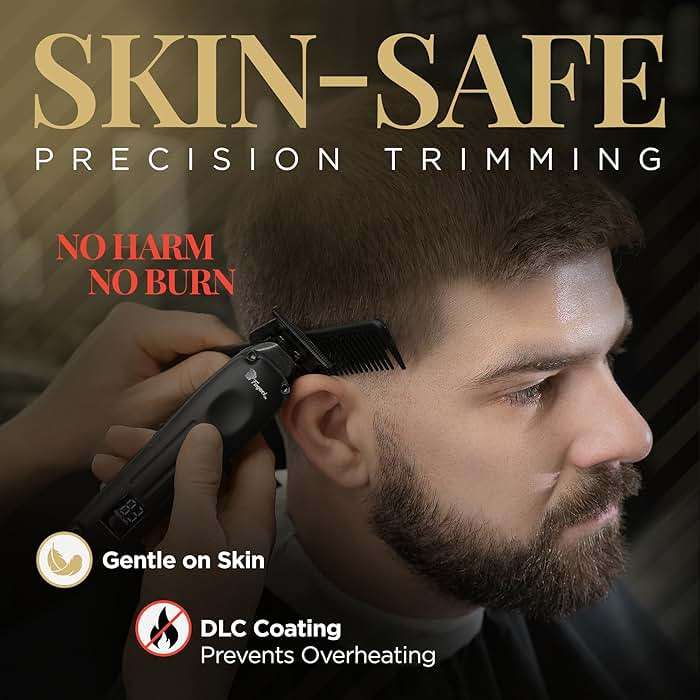 Fagaci Professional Hair Clippers for Men with Superior Precision, Brushless Motor Barber Clippers and Trimmers Set, 5X Longer Sharpness Hair Cutting Kit, Mens Haircut Cordless Clipper for Barber - Image 8