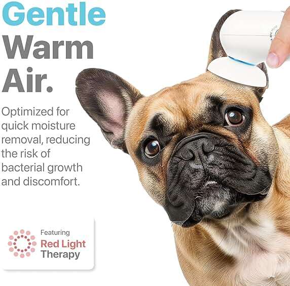 Whisper Pet Ear Pieces Ear Dryer | Remove Water, Dog Ear Infection Treatment, Dog Ear Cleaner, Alternative to Dog Ear Wipes | Dog Yeast Infection Treatment for Dogs | Zymox Ear Solution for Dogs - Image 2