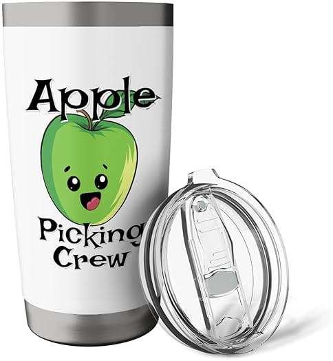 Cute Fall Autumn Orchard Matching Family Apple Picking Crew Stainless Steel Insulated Tumbler - Image 6