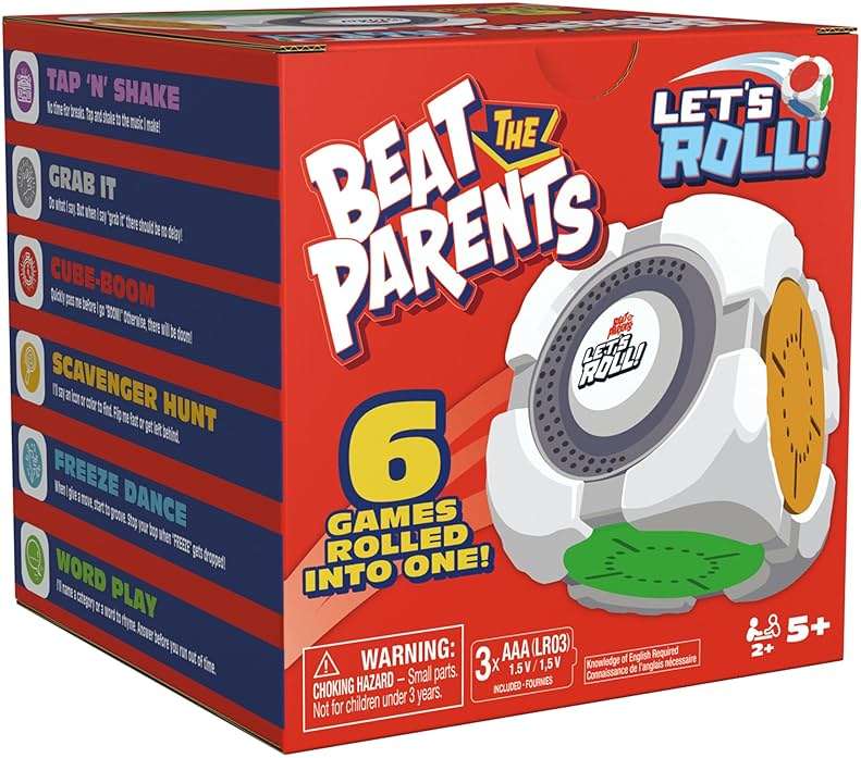 Spin Master Games, Beat the Parents: Let’s Roll, 6-in-1 Electronic Game Cube, Fun Activity for Kids, Family Game Night, Interactive Toy, 2-6 Players, for Ages 5 & Up - Image 8
