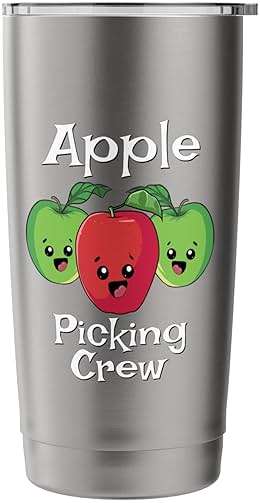 Cute Fall Autumn Orchard Matching Family Apple Picking Crew Stainless Steel Insulated Tumbler - Image 4