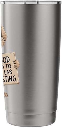 All Food Must Go to the Lab Funny Superhero Dog Stainless Steel Insulated Tumbler - Image 3