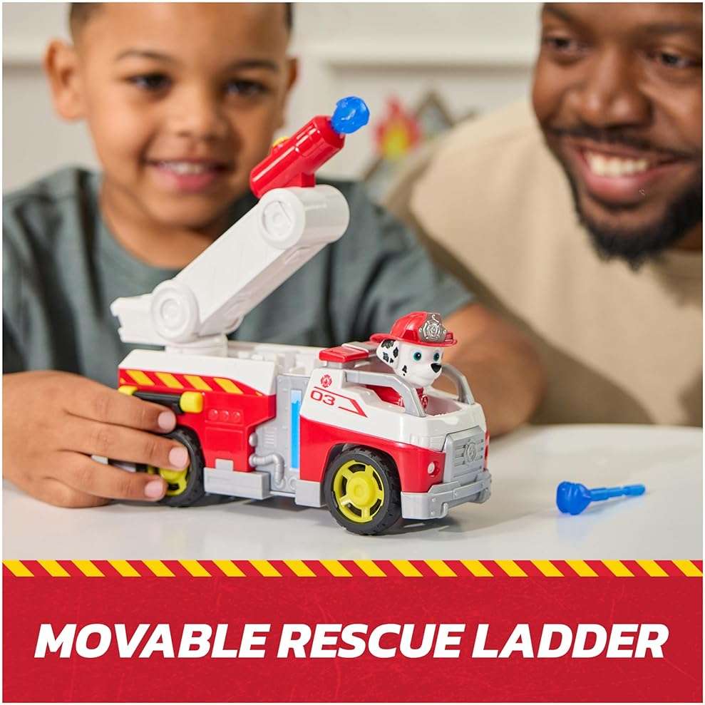 Paw Patrol Fire Rescue: Marshall Rescue Fire Engine with Action Figure & Projectile Launcher & Toy Truck, Kids Toys for Boys & Girls Ages 3 and Up - Image 4