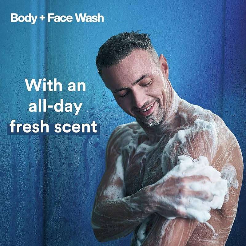 Suave Men’s Body Wash, Refresh + Invisible Solid Ocean Charge Antiperspirant Deodorant Stick, 48H Sweat & Odor Protection (2 Piece Set) - Image 4