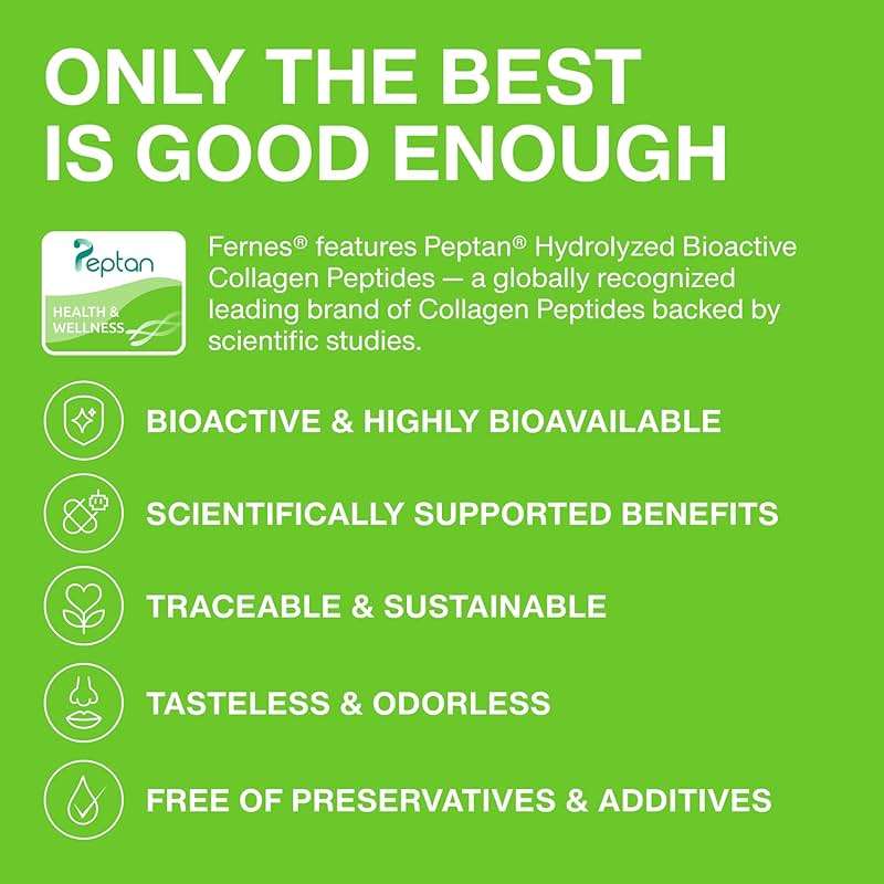 Fernes Collagen Powder for Women Men (5LB) Type I & III Flavorless & Odorless Easy-Mix Hydrolyzed Peptan Protein Peptides Joint Hair Skin & Nail Support Gluten-Free Non-GMO Keto Paleo Grass-Fed Kosher - Image 5