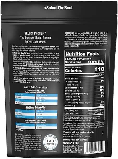 PEScience Select Protein Powder, Whey and Casein Blend, Lean Protein Powder for Women and Men, Low Calorie, Low Carb, Keto Friendly, Gluten Free, Frosted Sugar Cookie - 5 Servings - Image 6
