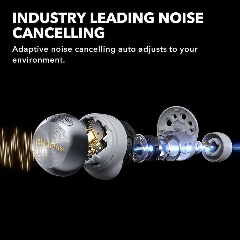 Technics Reference Class Hi-Fi Wireless Ear Buds, Dolby Atmos with Head Tracking, Adaptive Noise Cancelling, 3 Device Multipoint, 10-Hr Battery, Wireless Charging, Improved Fit, EAH-AZ100-K(Black) - Image 4