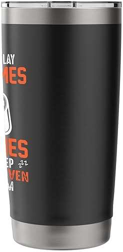 I Don't Always Play Video Games Gamer Men Boys Kids Stainless Steel Insulated Tumbler - Image 3