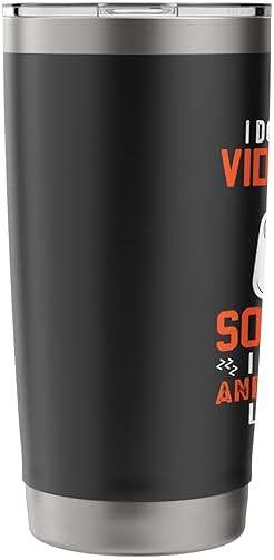 I Don't Always Play Video Games Gamer Men Boys Kids Stainless Steel Insulated Tumbler - Image 5