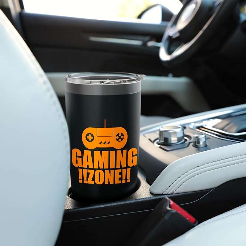 Gaming Zone Funny Gamer Men Boys Kids Stainless Steel Insulated Tumbler - Image 2