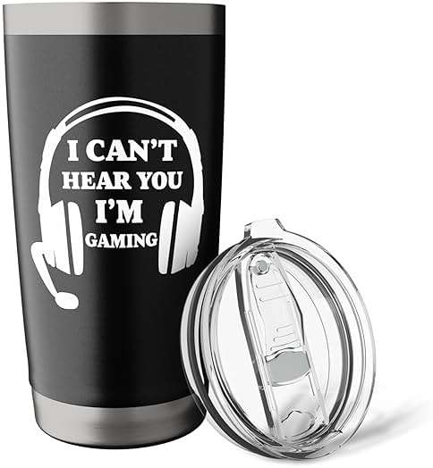 I Can't Hear You I'm Gaming Gamer Men Boys Kids Stainless Steel Insulated Tumbler - Image 6