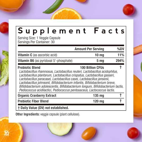 Doctor's Recipes Probiotics for Women, 100 Billion CFU, 18 Probiotic Strains, Prebiotics, Cranberry, P-5-P & VC, Vaginal, Digestive & Immune Support, Shelf-Stable, 30 Vegan Caps - Image 2