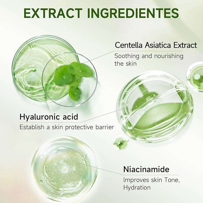 Centella Sunscreen SPF50 PA++++ Calming Moisture Facial Sunscreen Centella Asiatica Korean Sunscreen Matte No White Cast Face Sun Screen for Oily Sensitive Skin - Image 4
