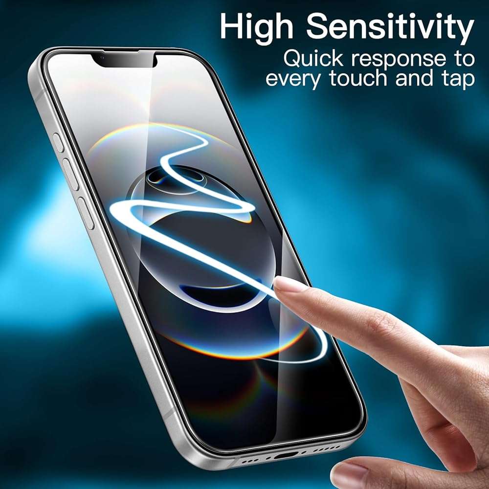 JETech Full Coverage Screen Protector for iPhone 17e (2026) / iPhone 16e, 9H Tempered Glass Film, Case-Friendly, HD Clear, 6.1-Inch Display, 3-Pack - Image 5