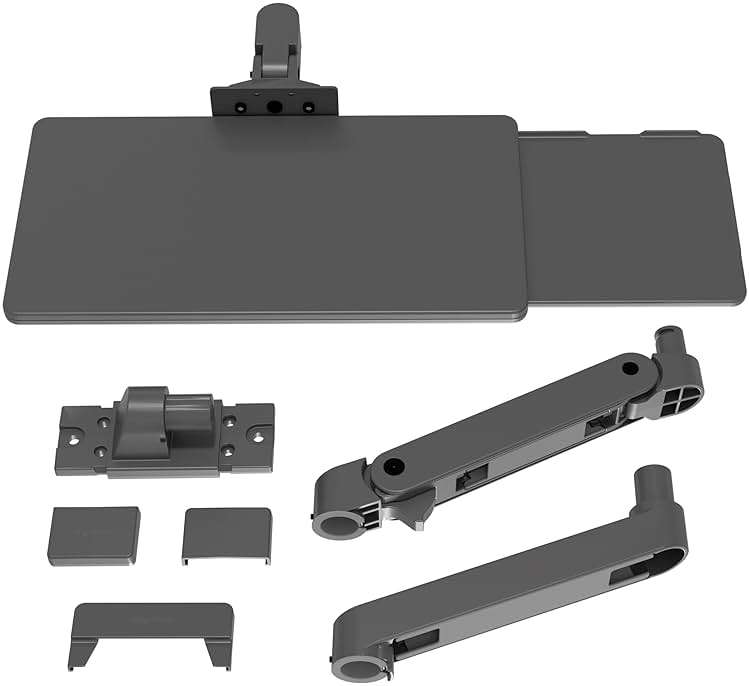Ergotron – Upgraded LX Pro Premium Keyboard Arm, Wall Mount Adjustable Keyboard Tray – Dark Grey - Image 6