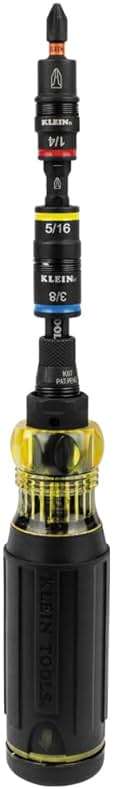 Klein Tools 32517HD KNECT 17-in-1 Impact-Rated Hybrid Screwdriver/Nut Driver, Magnetic, Flip Socket, 11 Bits, 3 Nut Drivers, Bit Holder, Square Adapter - Image 3