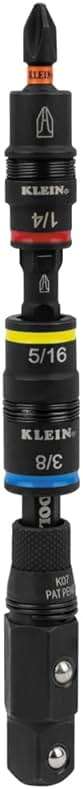 Klein Tools 32517HD KNECT 17-in-1 Impact-Rated Hybrid Screwdriver/Nut Driver, Magnetic, Flip Socket, 11 Bits, 3 Nut Drivers, Bit Holder, Square Adapter - Image 6