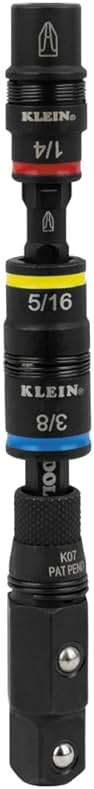 Klein Tools 32517HD KNECT 17-in-1 Impact-Rated Hybrid Screwdriver/Nut Driver, Magnetic, Flip Socket, 11 Bits, 3 Nut Drivers, Bit Holder, Square Adapter - Image 7