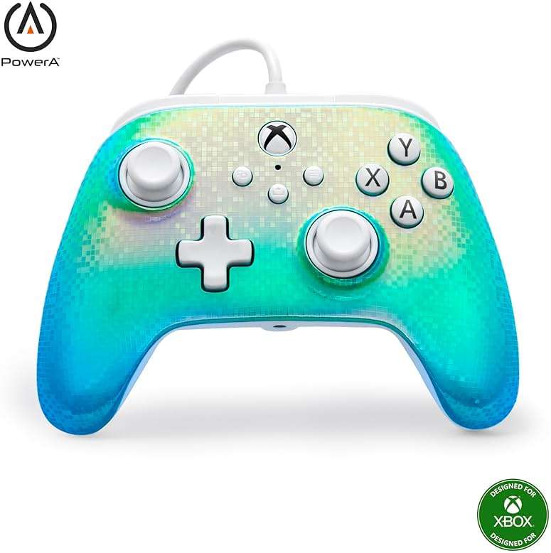 PowerA Advantage Wired Controller for Xbox Series X|S - Disco Ball, gamepad, wired video game controller, gaming controller, USB-C, Works with Xbox One, Officially Licensed - Image 1
