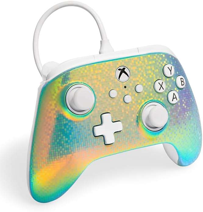 PowerA Advantage Wired Controller for Xbox Series X|S - Disco Ball, gamepad, wired video game controller, gaming controller, USB-C, Works with Xbox One, Officially Licensed - Image 3