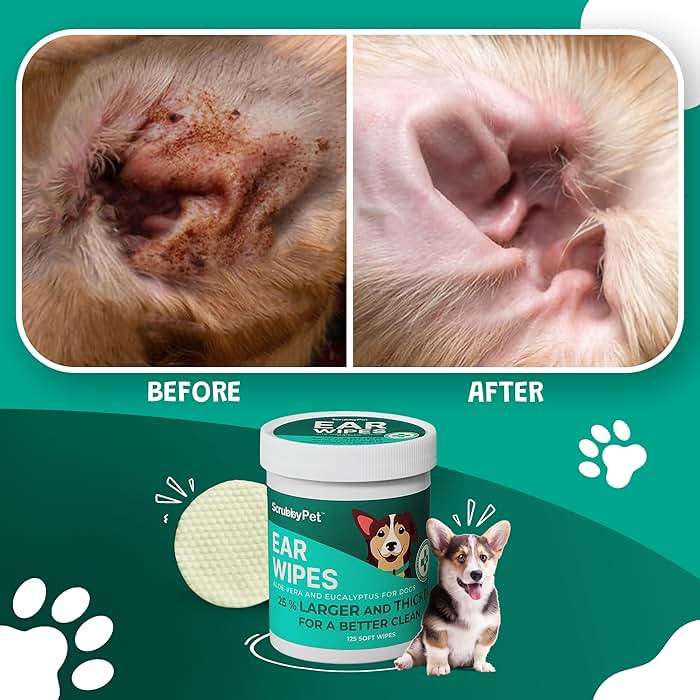 Dog Ear Wipes for Dogs | Extra Thick with Aloe Vera & Eucalyptus | 125 Count | Hypoallergenic Ear Cleaner for Dogs with Pearl Texture for Deeper Clean | Scrubby Pet - Image 4