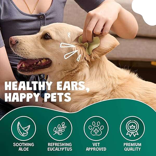 Dog Ear Wipes for Dogs | Extra Thick with Aloe Vera & Eucalyptus | 125 Count | Hypoallergenic Ear Cleaner for Dogs with Pearl Texture for Deeper Clean | Scrubby Pet - Image 6