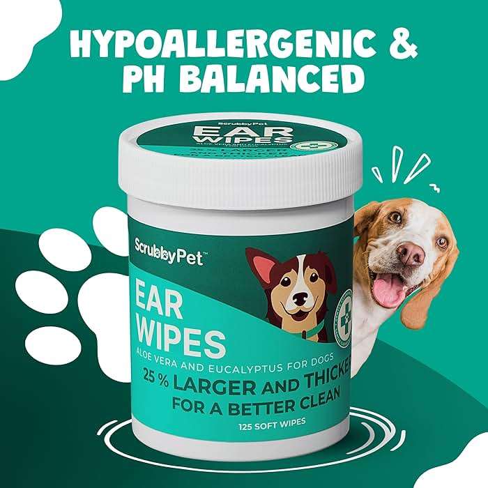 Dog Ear Wipes for Dogs | Extra Thick with Aloe Vera & Eucalyptus | 125 Count | Hypoallergenic Ear Cleaner for Dogs with Pearl Texture for Deeper Clean | Scrubby Pet - Image 7