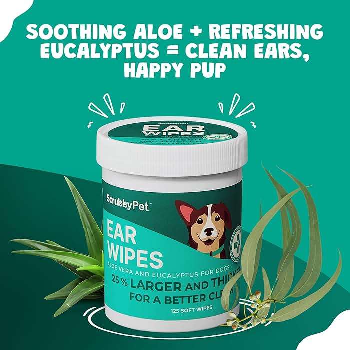 Dog Ear Wipes for Dogs | Extra Thick with Aloe Vera & Eucalyptus | 125 Count | Hypoallergenic Ear Cleaner for Dogs with Pearl Texture for Deeper Clean | Scrubby Pet - Image 8