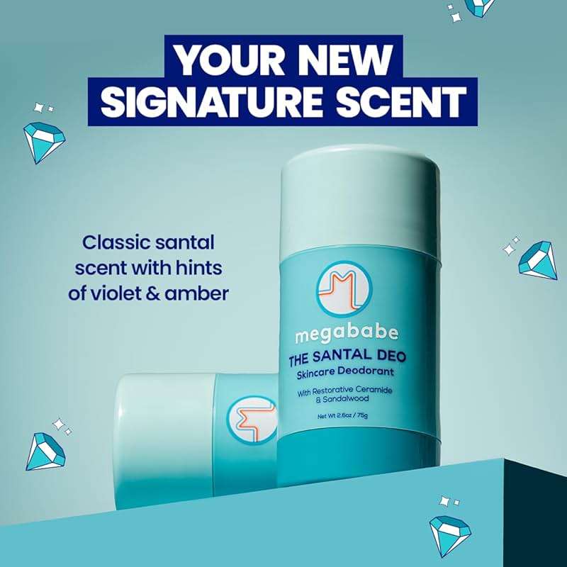 Megababe Skincare Deodorant - The Santal Deo with 72 hour Odor Protection | Summer and Hot Weather Essential | Restorative Ceramide & Sandalwood | Aluminum-Free, All Natural | 2.6 oz - Image 2