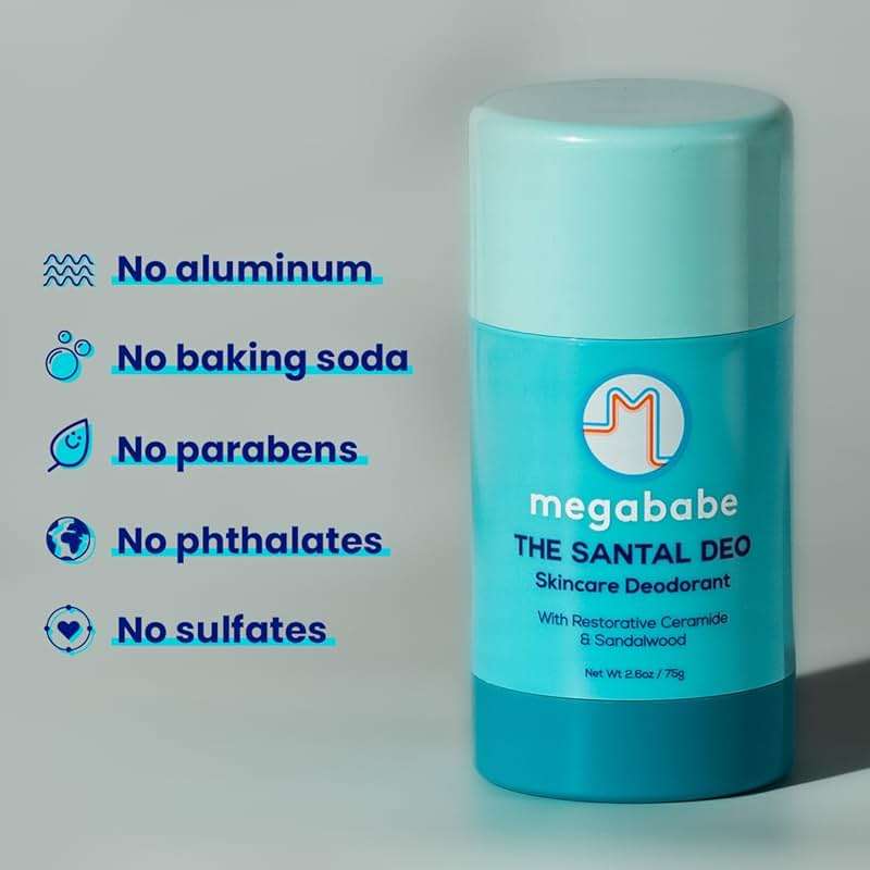 Megababe Skincare Deodorant - The Santal Deo with 72 hour Odor Protection | Summer and Hot Weather Essential | Restorative Ceramide & Sandalwood | Aluminum-Free, All Natural | 2.6 oz - Image 7