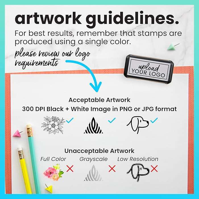 ExcelMark Custom Logo Stamp - Personalized Self-Inking Stamp - Upload Your Own Image (Medium) - Image 6