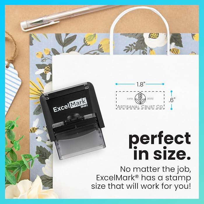 ExcelMark Custom Logo Stamp - Personalized Self-Inking Stamp - Upload Your Own Image (Medium) - Image 7