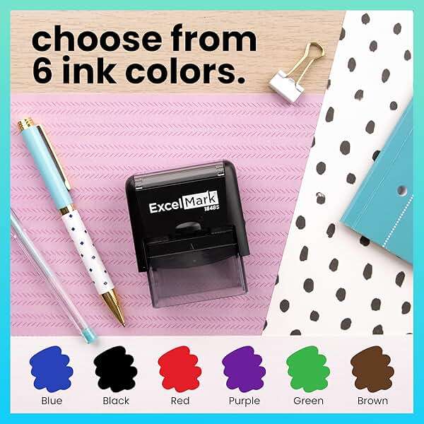ExcelMark Custom Logo Stamp - Personalized Self-Inking Stamp - Upload Your Own Image (Medium) - Image 8