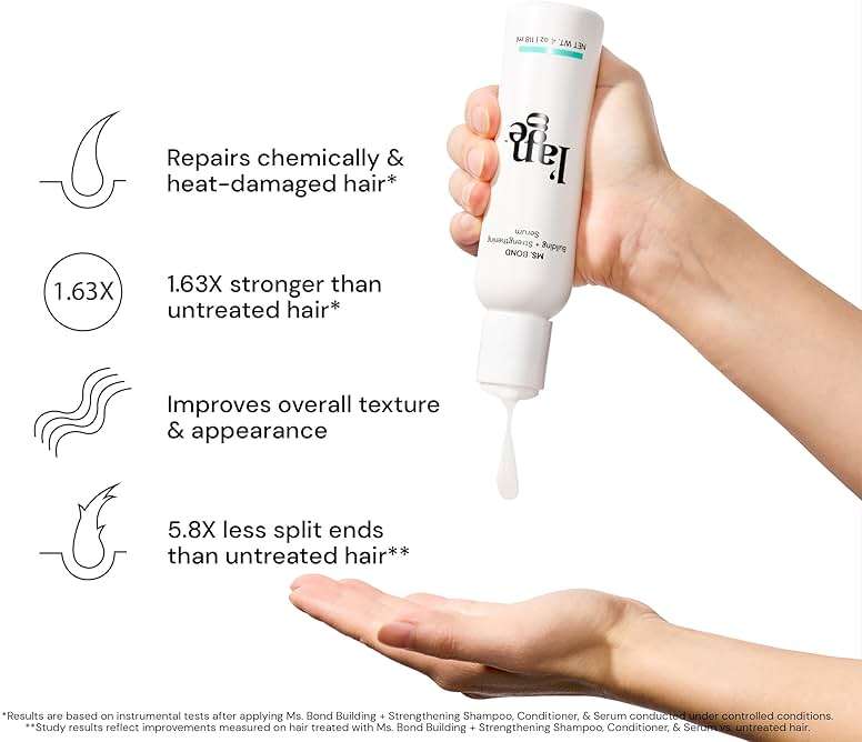 L'ANGE HAIR Ms. Bond Building + Strengthening Hair Serum | Restores Bonds | Intensive Treatment for Breakage Recovery | Mask for Smooth Finish | Moisturizing Formula | 4 fl oz Bottle - Image 3