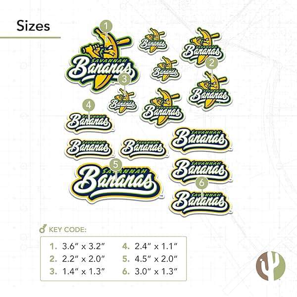 Desert Cactus Savannah Bananas Sticker Decal Vinyl Baseball Laptop Water Bottle Car Scrapbook (Type 1-2) - Image 3
