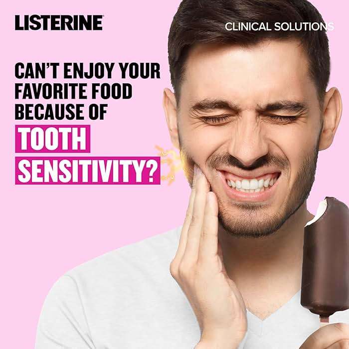 Listerine Clinical Solutions Sensitive Teeth Alcohol Free Mouthwash, Fresh Breath Dental Mouthwash Provides Protection & Relief from Tooth Sensitivity Pain, Daily Fresh Mint Oral Rinse, 500 mL - Image 3