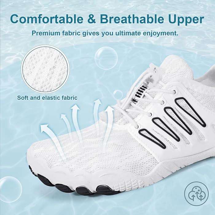 Hike Barefoot Water Shoes for Women Men Footwear, Quick Dry Wide Toe Box Pro Beach Swim Athletic Sports Shoes, Non-Slip Lightweight Aqua Shoe for Pool Hiking Walking Kayaking Diving Surfing - Image 3