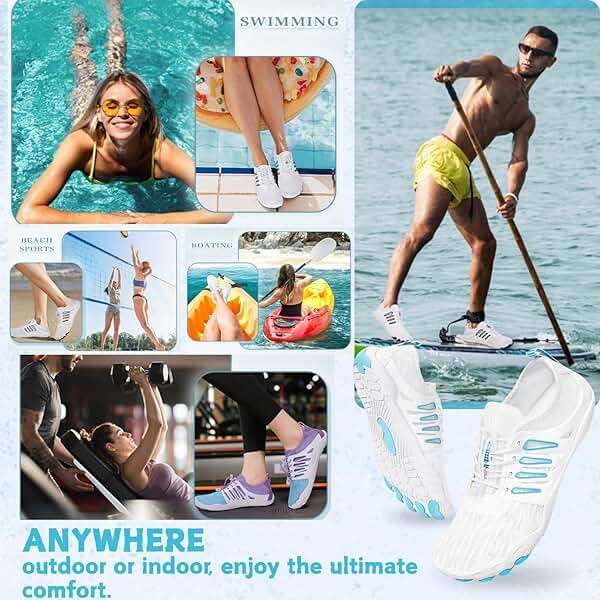 Hike Barefoot Water Shoes for Women Men Footwear, Quick Dry Wide Toe Box Pro Beach Swim Athletic Sports Shoes, Non-Slip Lightweight Aqua Shoe for Pool Hiking Walking Kayaking Diving Surfing - Image 7