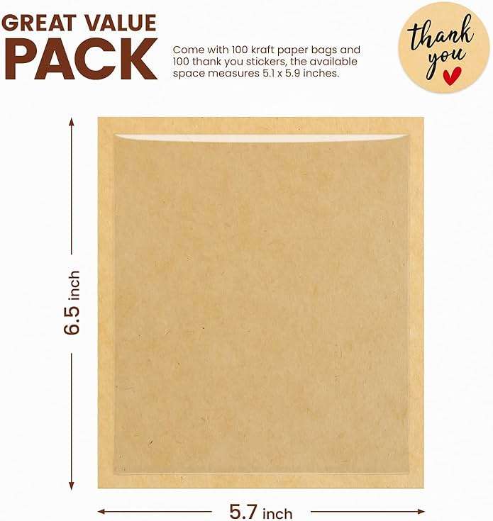 Foranda 100 Pack Cookie Packaging Bags with Seal, 5.7x6.5 Inch Heat Sealable Paper Cookie Sleeves, Grease Resistant To Go Bakery Bags with Window for Bake Sale Brownie, Treat, Donut, Cake Slice, Scone - Image 3