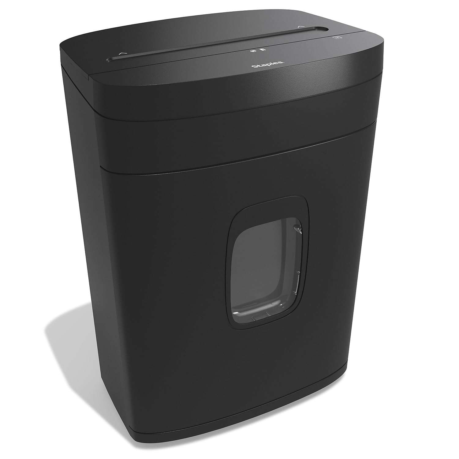 Staples 15-Sheet Cross Cut Paper Shredder for Home Office, P-4 Security, 20-Min Run Time, Shreds Paper/Credit Cards/CDs/DVDs, Quiet 65 dB, Auto Start/Stop, 5 Gallon, Black - Image 1