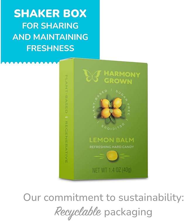 Stevita Harmony Grown Hard Candy, Lemon Balm - 1.4 oz Shake & Share Box - Sugar Free, Non-GMO, Keto Friendly - Made in Italy - Image 5