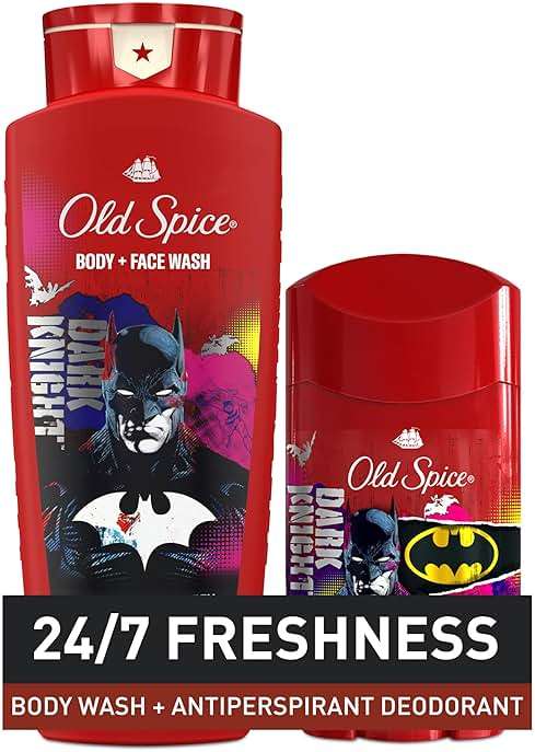 Old Spice Body Wash for Men, Batman: Dark Night, 3X Defense, 24/7 Shower Fresh with Lasting Scent, Cleansing 2-in-1 Body & Face Wash, Smell Like a Hero, Black Cherry and Nightfall Scent, 24 oz - Image 8