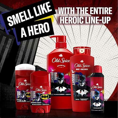 Old Spice Body Wash for Men, Batman: Dark Night, 3X Defense, 24/7 Shower Fresh with Lasting Scent, Cleansing 2-in-1 Body & Face Wash, Smell Like a Hero, Black Cherry and Nightfall Scent, 24 oz - Image 9