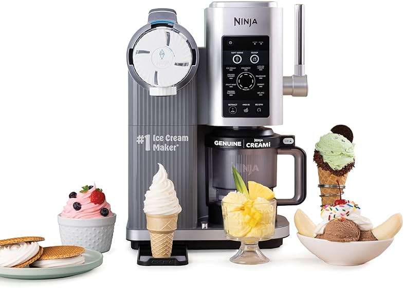Ninja Creami Scoop & Swirl 13-in-1 Ice Cream and Soft Serve Maker, NC701 | Ninja Creami Scoop and Swirl turns almost anything into ice cream and soft serve at a button touch, scooped or swirled. - Image 1