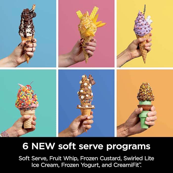 Ninja Creami Scoop & Swirl 13-in-1 Ice Cream and Soft Serve Maker, NC701 | Ninja Creami Scoop and Swirl turns almost anything into ice cream and soft serve at a button touch, scooped or swirled. - Image 4