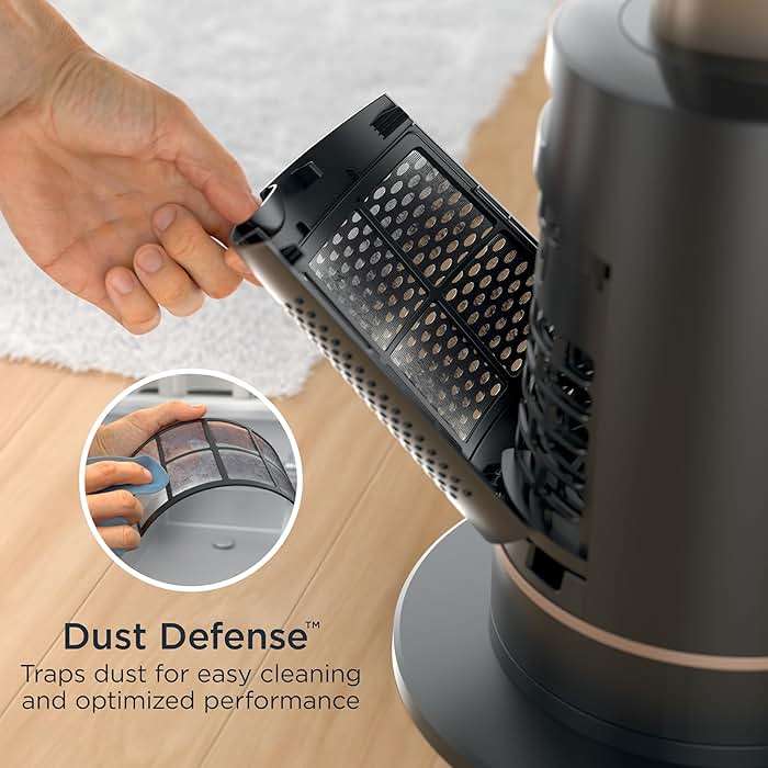 Shark TurboBlade Fan—Ultra-customizable bladeless tower fan, pivots, twists, oscillates 180°, circulates and propels air, 10 noise levels + 10 speeds, easy to clean, charcoal, TF202S - Image 13